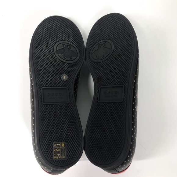 GUCCI Guccy Mens Black Falacer Sneaker Size 10 - Picture 6 of 8